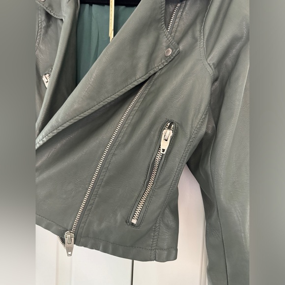 Brand new with tags BLANK NYC faux leather jacket large green - Picture 7 of 10
